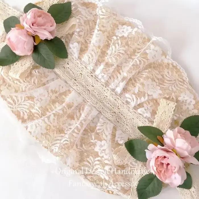 Lolita – chapeau de paille en dentelle pour filles