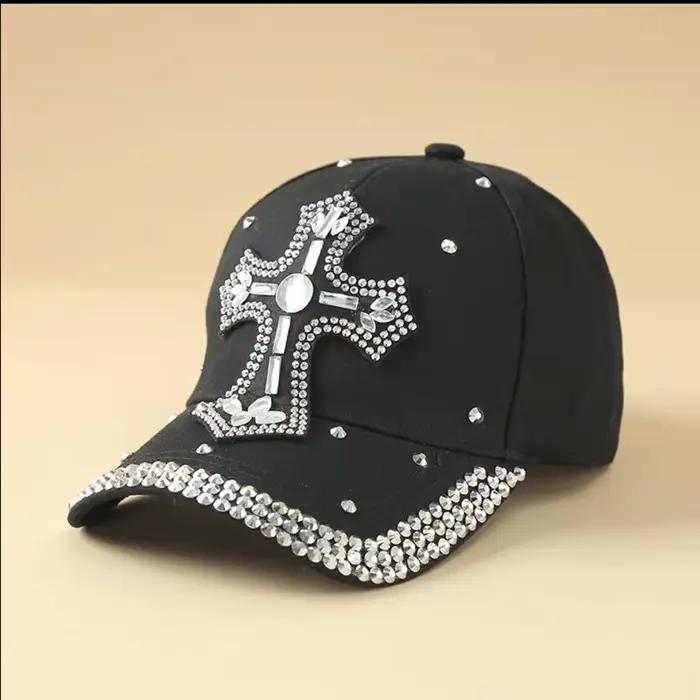 Casquette de baseball unisexe avec strass