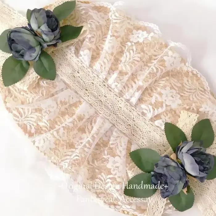 Lolita – chapeau de paille en dentelle pour filles
