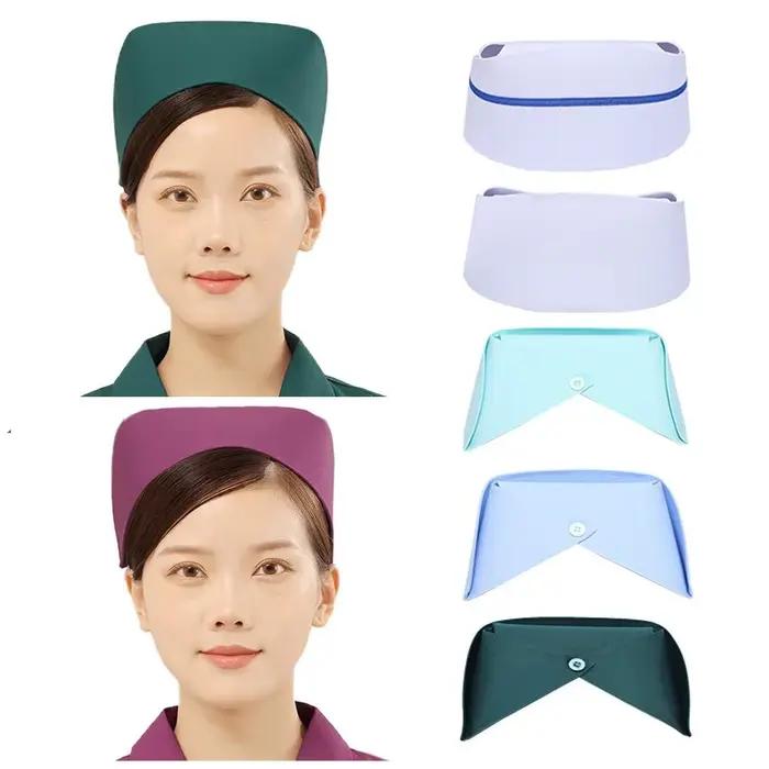 Accessoires de costumes chapeau d'infirmière salle d'opération Durable maternité hôtels casquette de travail clinique infirmière bandeau femmes