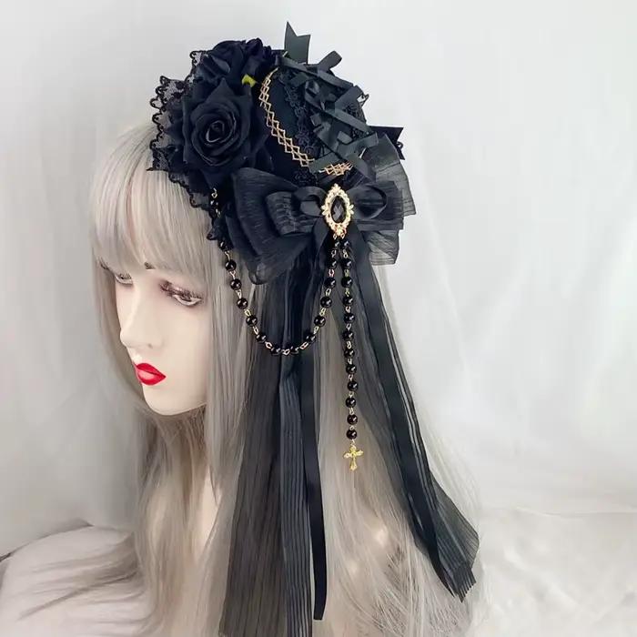Coiffure Lolita gothique foncé sauvage lo
