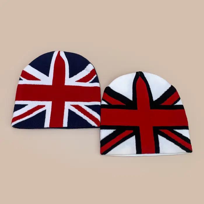Style européen Jacquard Union Jack tricoté chapeaux nouveaux hommes femmes chaud décontracté mode personnel Rap polyvalent en plein air rue bonnets