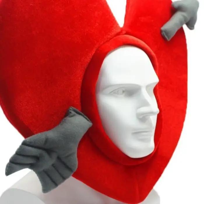 Chapeau de cœur rouge amusant pour la Saint-Valentin