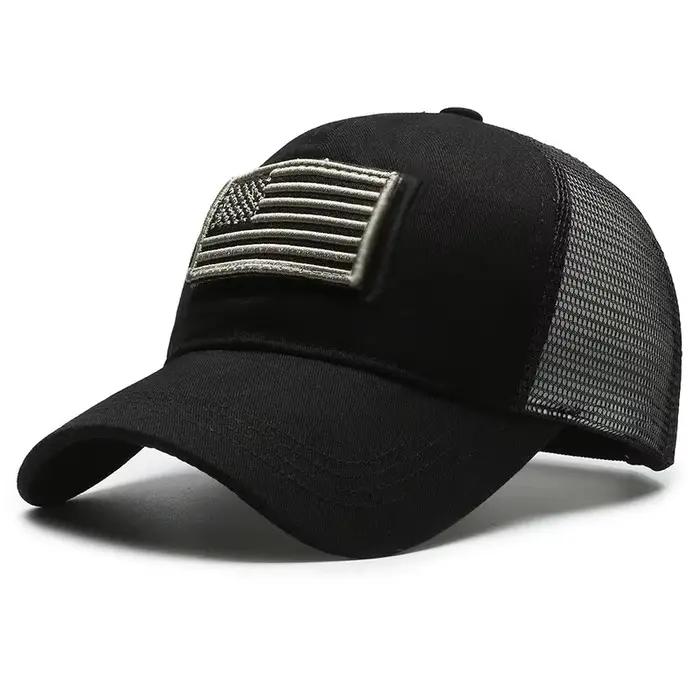 Drapeau américain Camouflage Autocollant Brodé Casquette de Baseball Net Chapeau Hommes