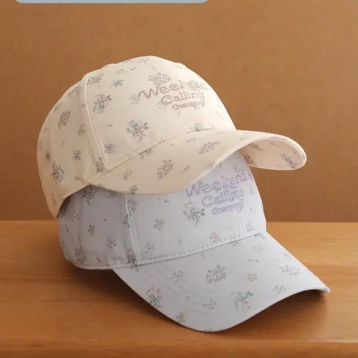 Casquette de baseball à imprimé floral pour femme
