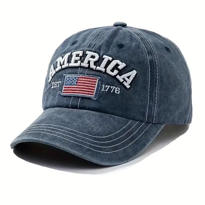 Casquette de baseball brodée vintage USA Feel