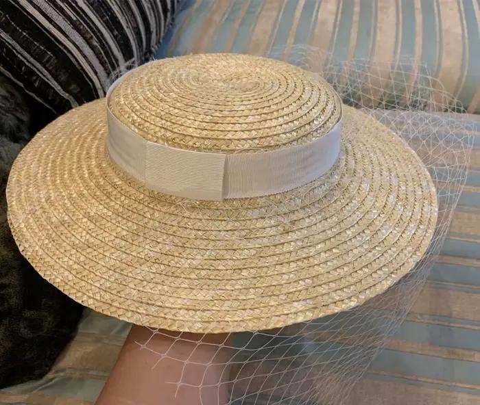 202606-shi Chapeau de paille élégant et chic pour femmes