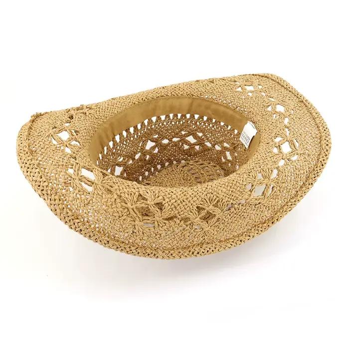 Chapeau de paille Western Cowboy pour hommes et femmes