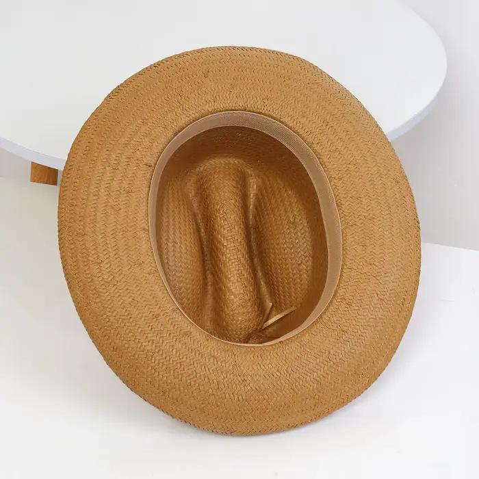 Chapeau de paille UETEEY pour hommes, chapeau de soleil solaire à large bord, style sport, multifonction, protection UV, adapté aux hommes pour printemps et été, plage, pêche, pique-nique