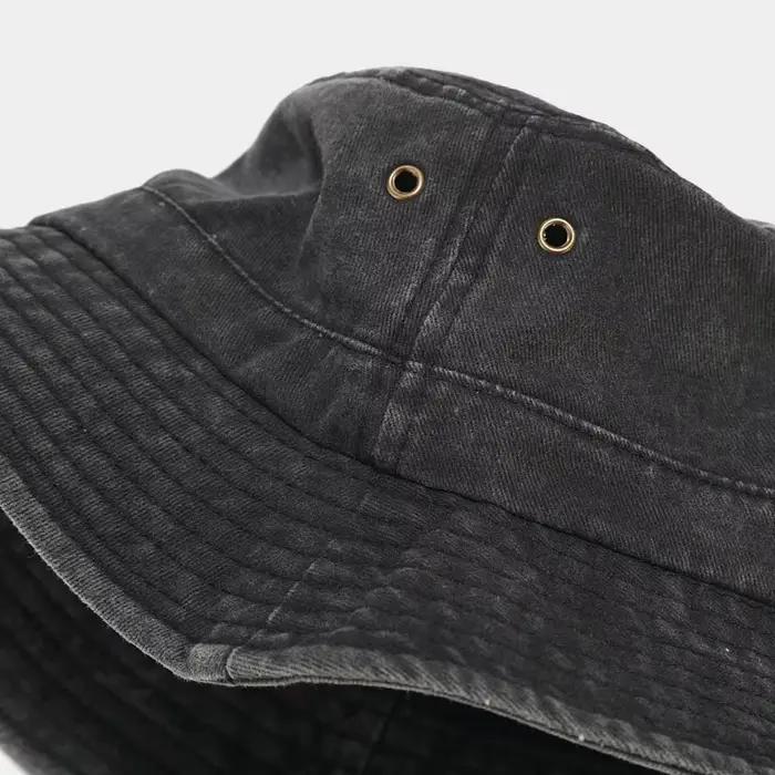 Chapeau Bob en Coton Lavé Style Milano Vintage Effet Vieilli Casquette de Pêcheur Rétro Unisexe