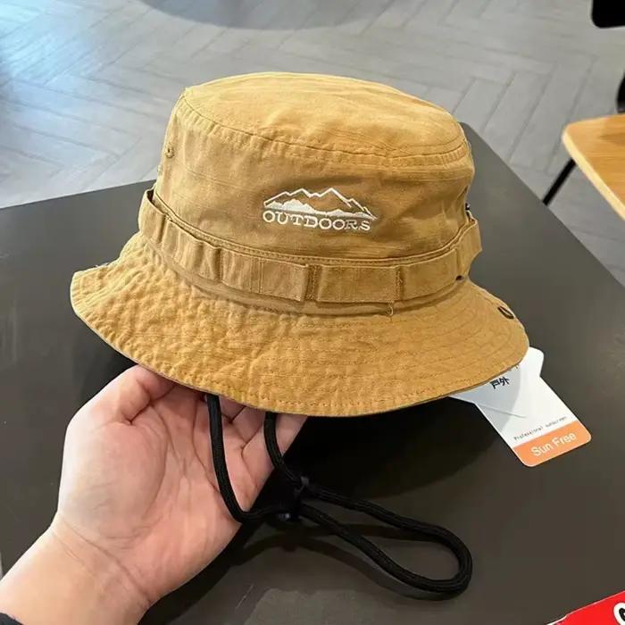 Chapeau de pêcheur brodé de gamme de montagne