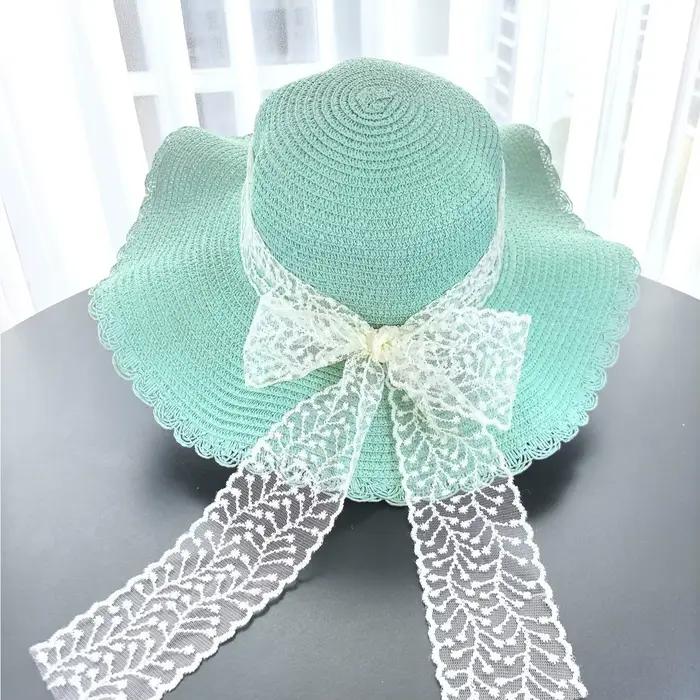 Chapeau de paille tendance pour femmes et filles