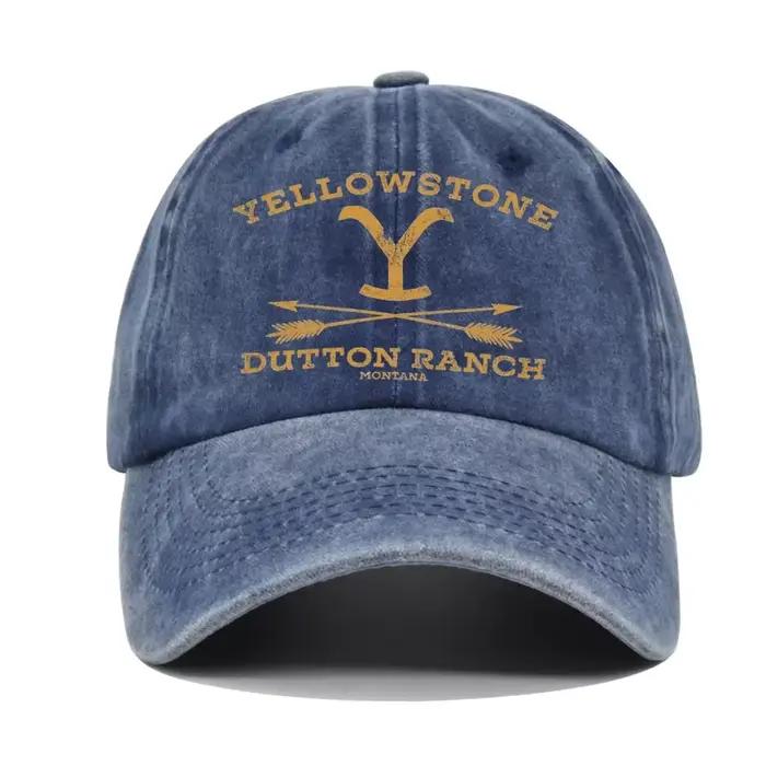 Casquette Yellowstone Dutton Ranch ajustable pour homme et femme, snapback rétractable, tissu robuste, six couleurs vives, design sport hip hop pour randonnée et activités de plein air