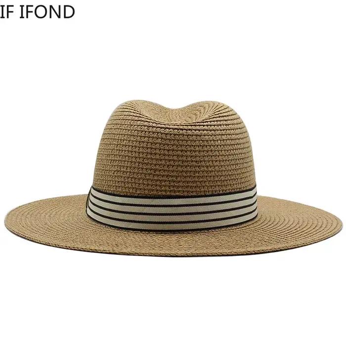 Chapeaux de paille d'été Panama pour femmes et hommes