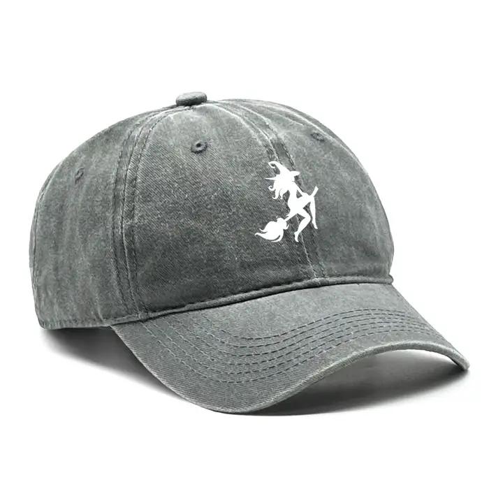 Casquette de Baseball imprimée sorcière blanche