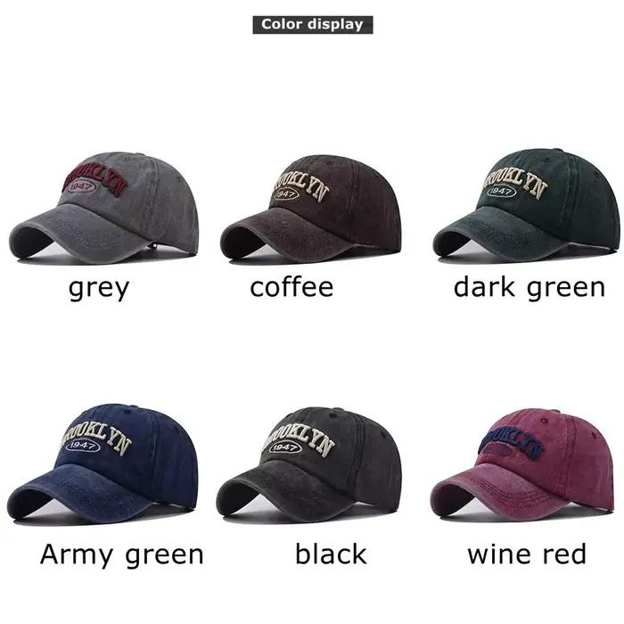Nouveau chapeau de Baseball brodé en coton Brooklyn