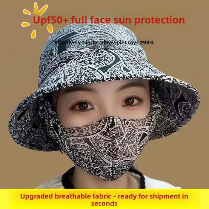 Chapeau avec masque facial intégré