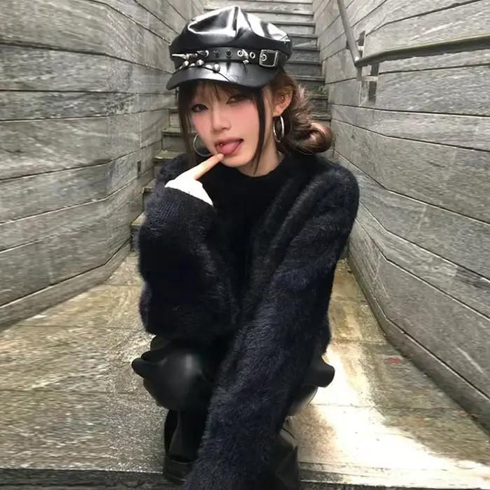 Béret de sous-culture Original Harajuku Y2k pour filles et femmes