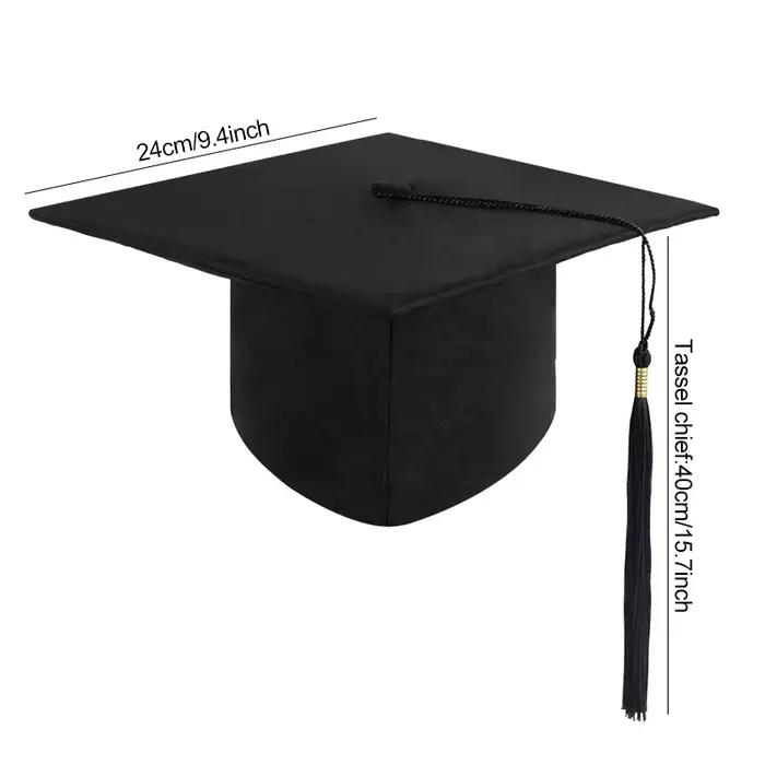 Casquette de célibataire noire avec ceinture en Satin graduée