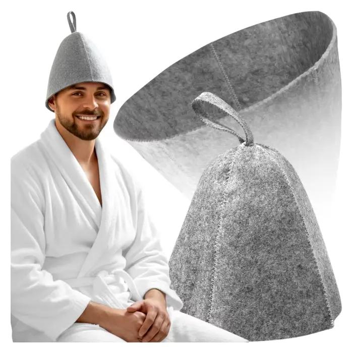 Chapeaux de sauna, casquette de sauna en feutre pour hommes et femmes