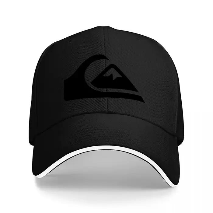 Casquette de baseball noire avec logo Quiksilver et motif montagne