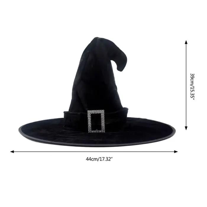 Chapeau de sorcier de sorcière d'halloween en velours Cool