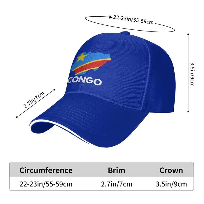 Casquette de baseball avec drapeau et carte du Congo