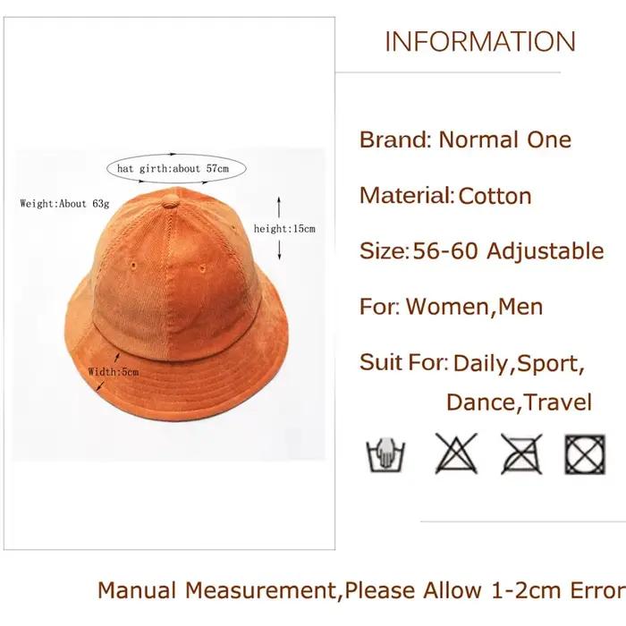 Chapeau de seau Panama en velours côtelé unisexe pour homme et femme, style sport, vintage, pêche, plein air, protection solaire, accessoire mode pour les quatre saisons