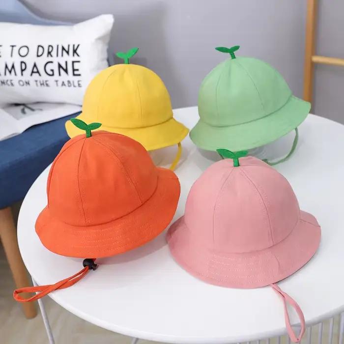Dessin animé petite herbe seau chapeau Panama pêcheur casquette mignon