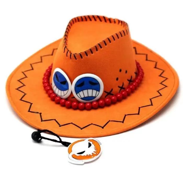 Chapeau de cowboy 2D mignon et original One Piece Portgas D Ace accessoire de déguisement cosplay produit dérivé animation pour adultes occasions spéciales