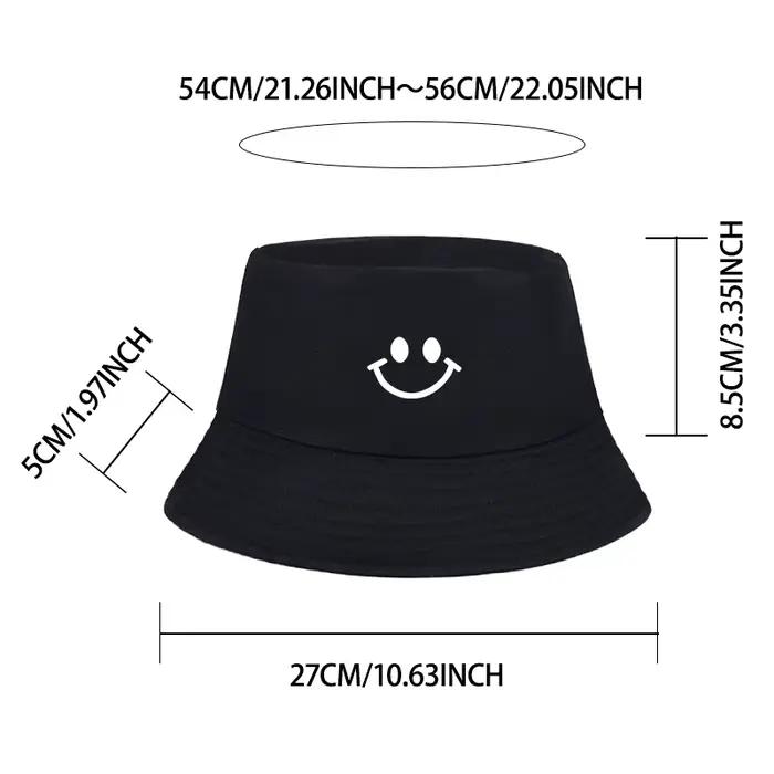 Chapeau de pêcheur à motif Smiley Face pour les enfants de 2 à 6 ans