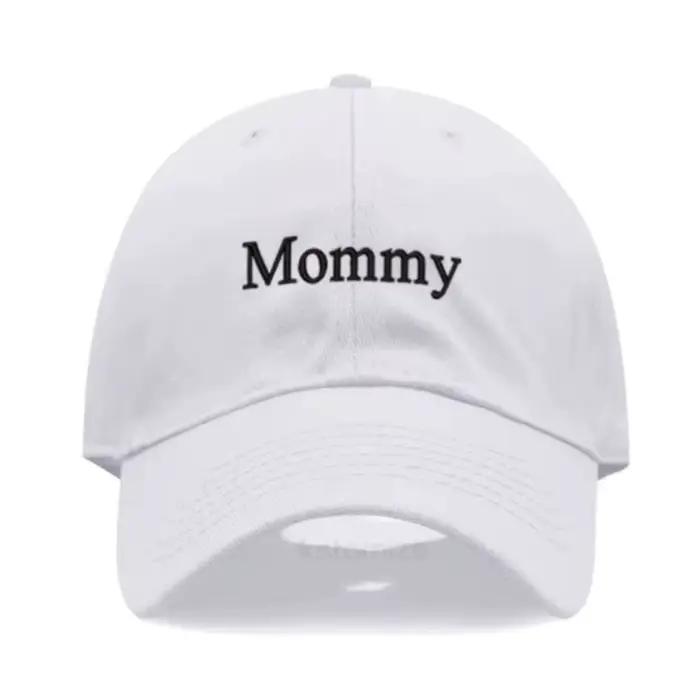 Casquette de baseball tendance brodée avec les inscriptions « Daddy & Mommy »