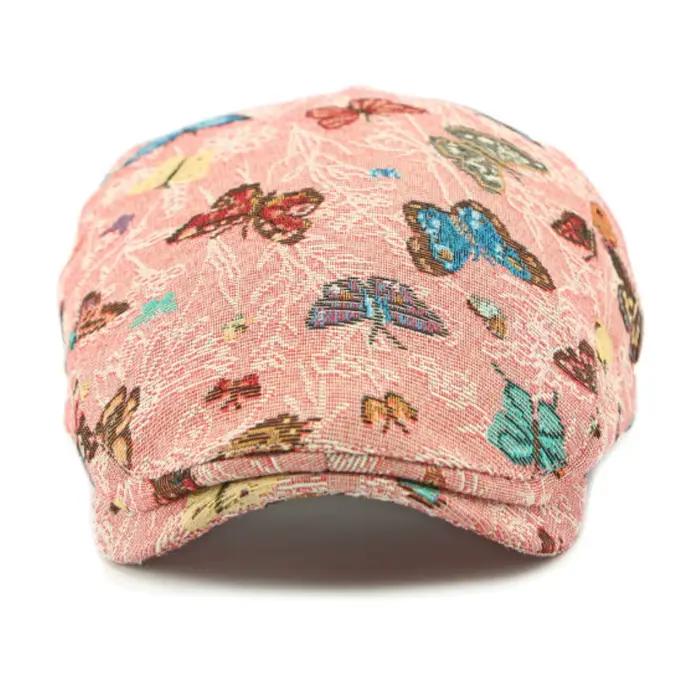 Béret rétro homme-femme avec broderie animal de compagnie, chapeau solaire réglable pour femmes, béret sport chic pour femmes, béret polyvalent pour adultes