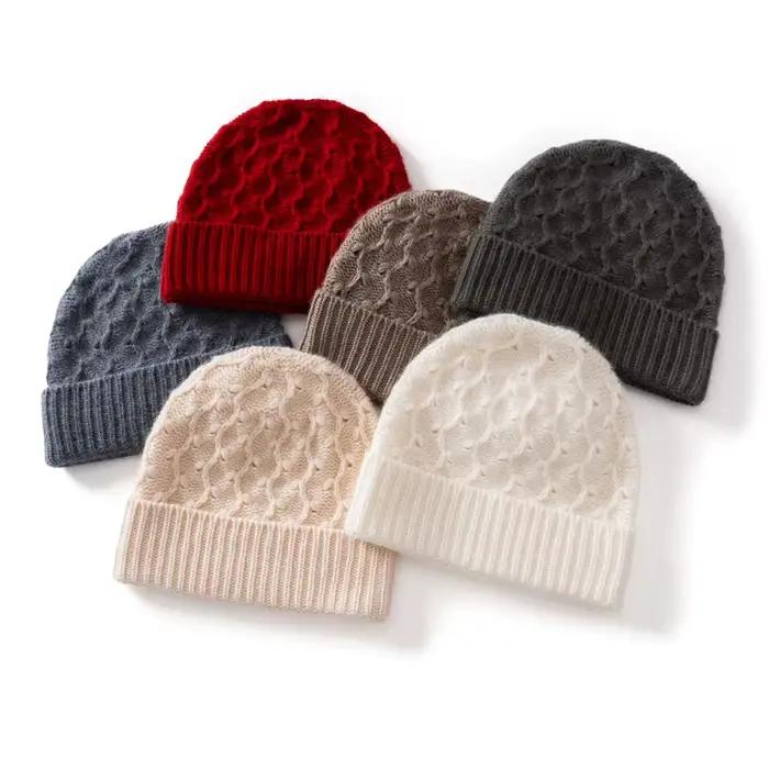 Chapeau tricoté en cachemire 100% résistant au froid
