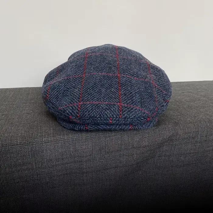 Casquette de journal épaisse bleu marine pour hommes