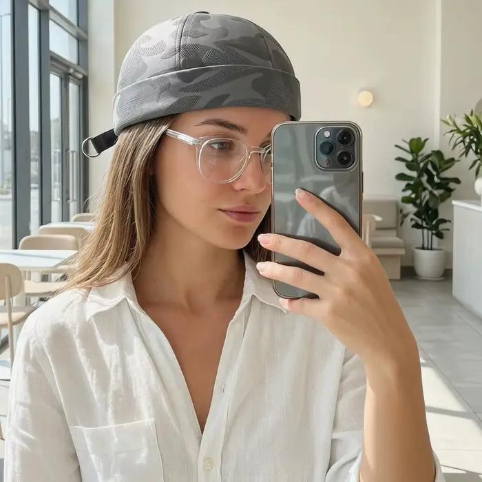 Chapeau Docker Camouflage Tendance Unisexe Respirant et Réglable sans Bord pour Printemps