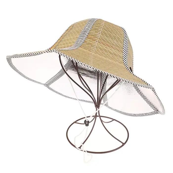 Chapeau de pêcheur chinois rétro en rotin de bambou