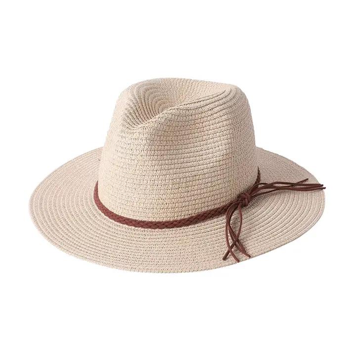 Chapeaux de paille d'été de forme douce pour femmes/hommes