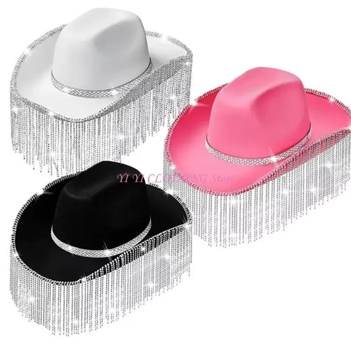 Chapeau de cow-boy en strass pour filles