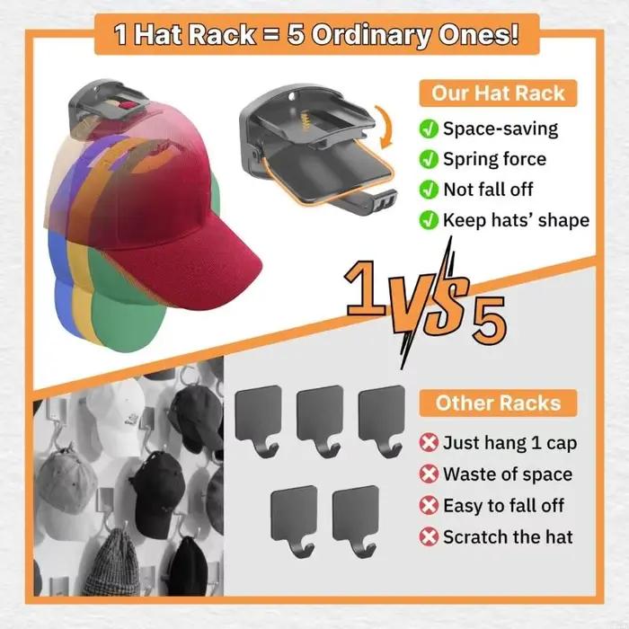 Porte-chapeau facile à déplacer pour l'organisation des casquettes
