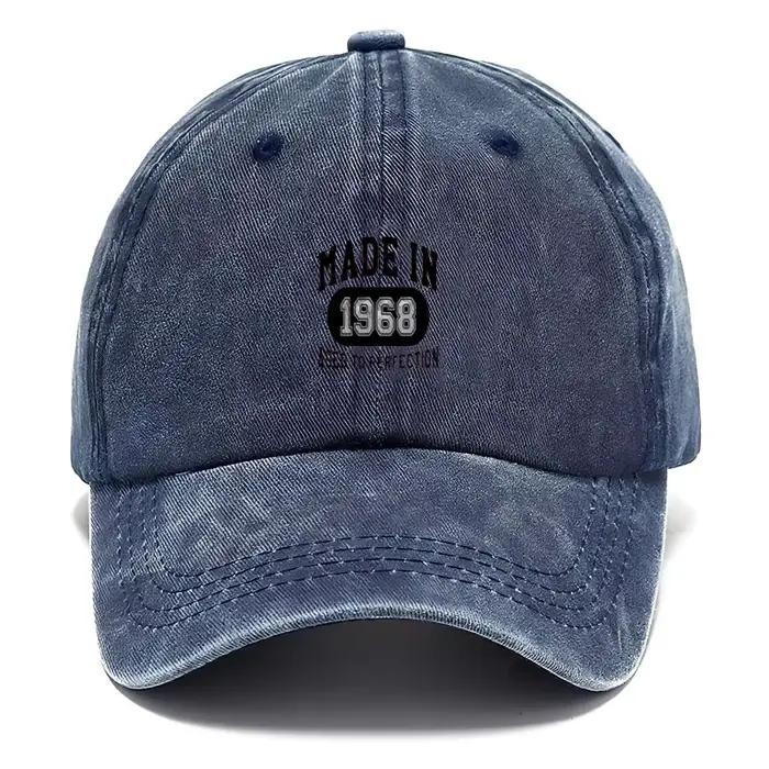 Casquette de Baseball en coton délavé Vintage 1968