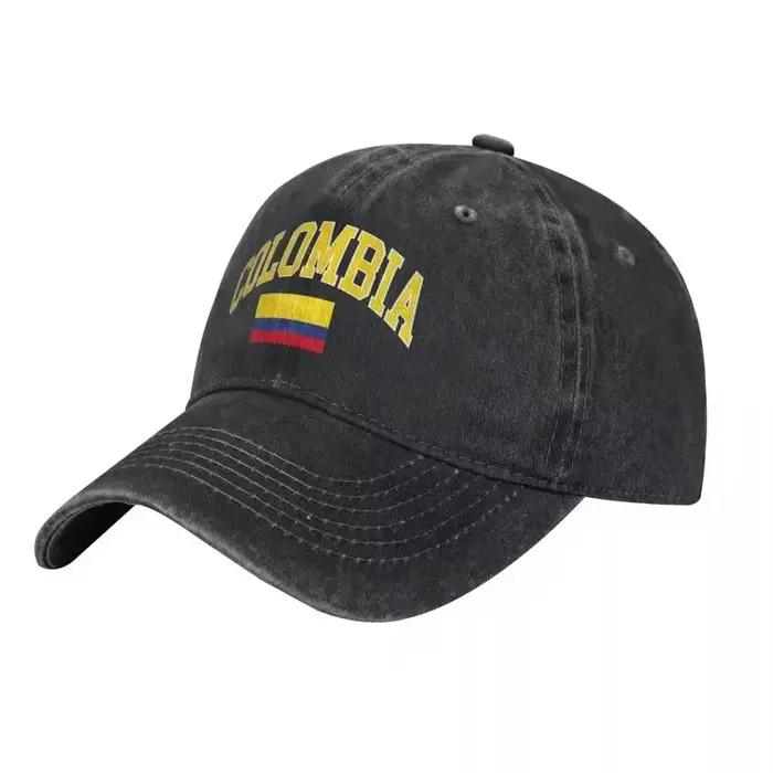 Casquettes de baseball drapeau colombien vintage effet vieilli