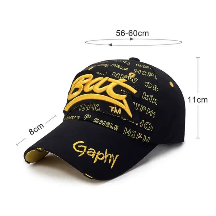 Casquettes polyvalentes à broderie BAT effet déchiré