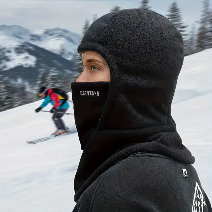 Cagoule polaire casquette de cyclisme résistant au froid coupe-vent capuche chaude et chapeau épaissir thermique Ski