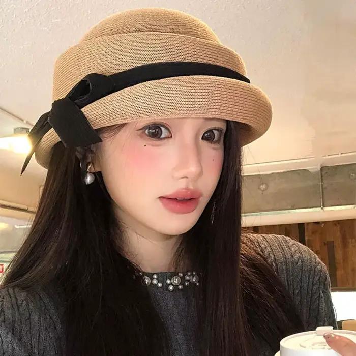Chapeau Bob Élégant pour Femme avec Nœud Papillon