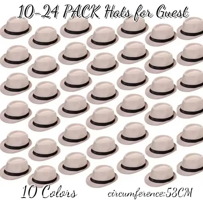 Lot de 10/16/24 chapeaux Fedora des années 1920 pour hommes