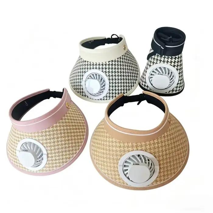 Chapeau solaire pliable pratique avec ventilateur intégré