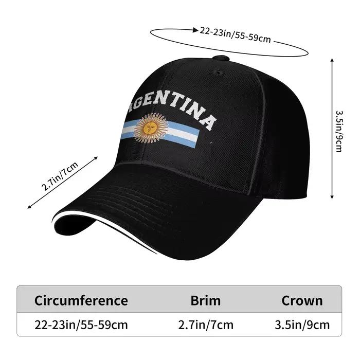 Casquette de baseball unisexe décontractée avec drapeau argentin style camionneur pour adolescents et adultes mode snapback ocassions extérieures et intérieures