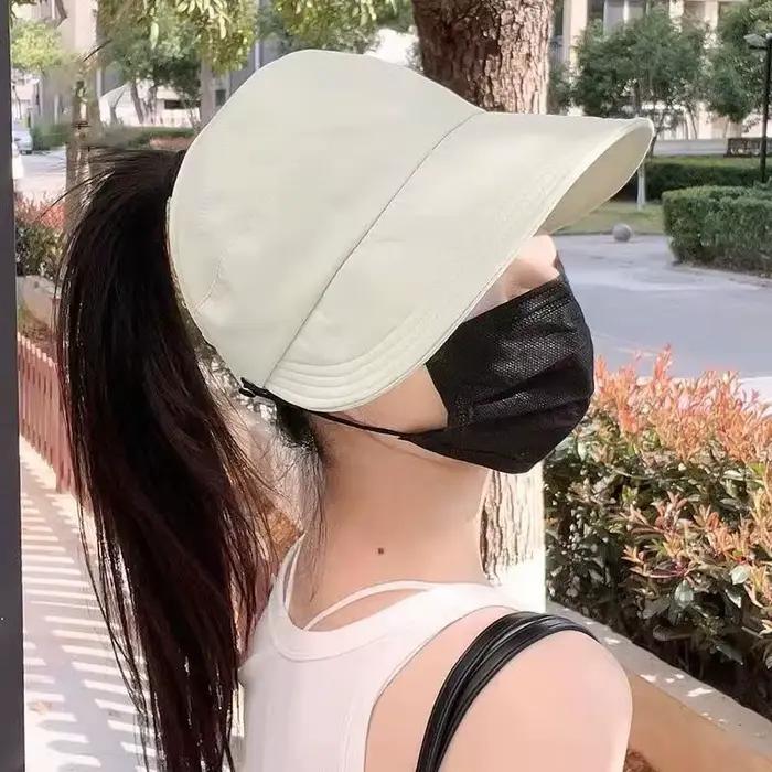 Le chapeau pare-soleil peut être accroché avec un masque