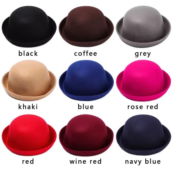 Chapeau Fedora en feutre souple et non déformable pour femme